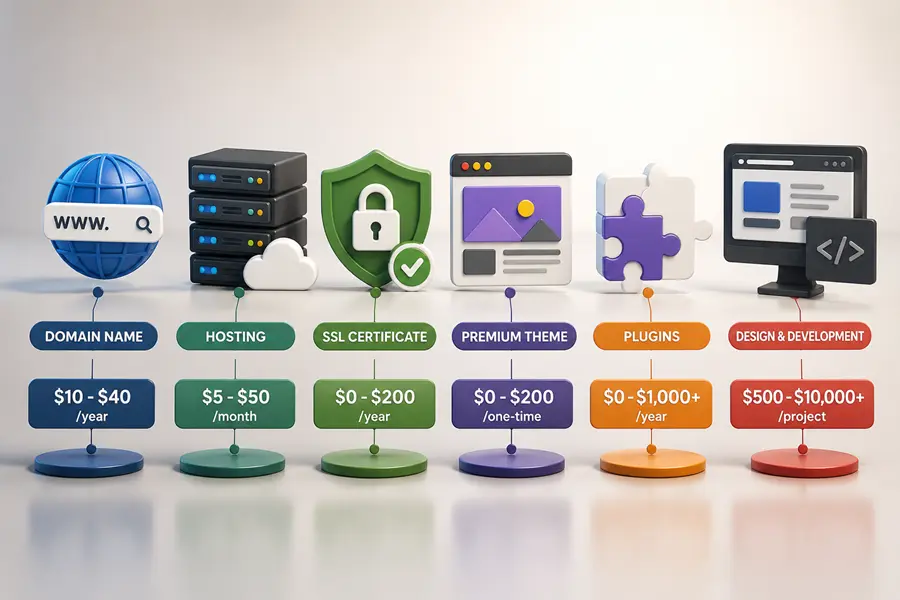 WordPress Website Cost in 2026 - webcore technologies